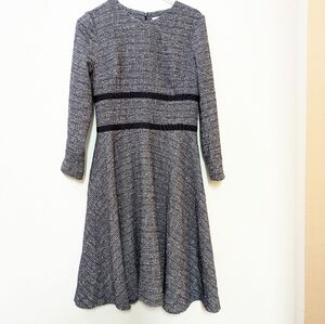 The FOLD London Southerby Tweed A line Dress Navy UK 10 (US 6)